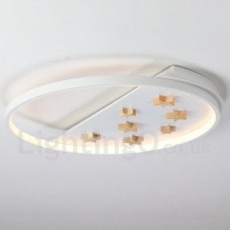 Dimmable White Stars Στρογγυλό ξύλινο φωτιστικό οροφής Εξαιρετικά λεπτό φωτιστικό οροφής μπορεί επίσης να χρησιμοποιηθεί ως φωτιστικό τοίχου