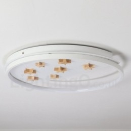 Dimmable White Stars Στρογγυλό ξύλινο φωτιστικό οροφής Εξαιρετικά λεπτό φωτιστικό οροφής μπορεί επίσης να χρησιμοποιηθεί ως φωτιστικό τοίχου
