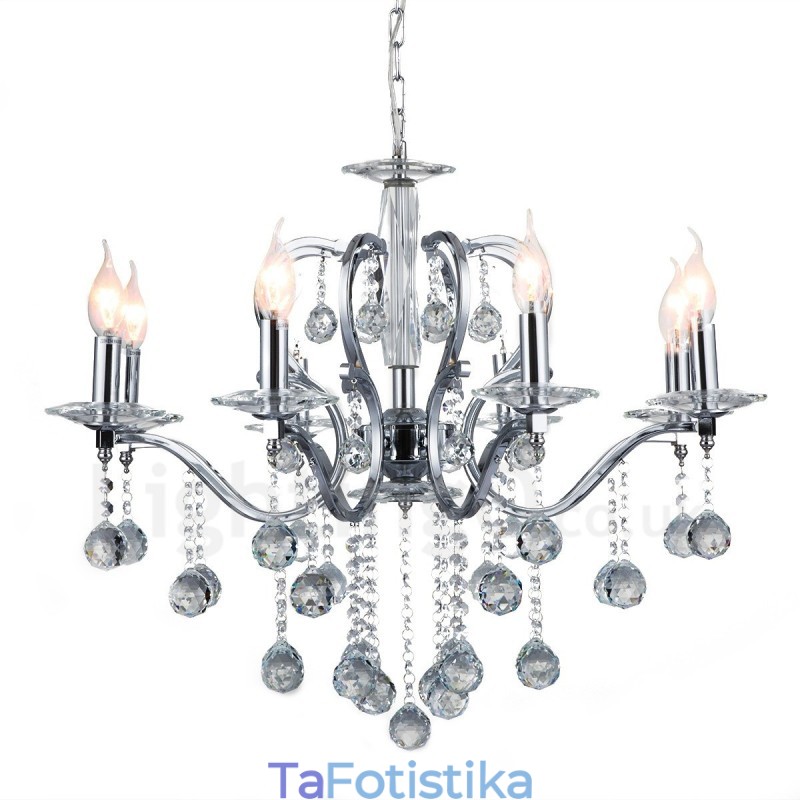Πολυέλαιος Chrome Elegant Crystal Candle