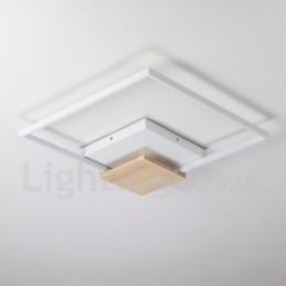 Λευκό τετράγωνο ξύλινο φωτιστικό οροφής με ρυθμιζόμενο υπερλεπτό φωτιστικό οροφής μπορεί επίσης να χρησιμοποιηθεί ως φωτιστικό τοίχου
