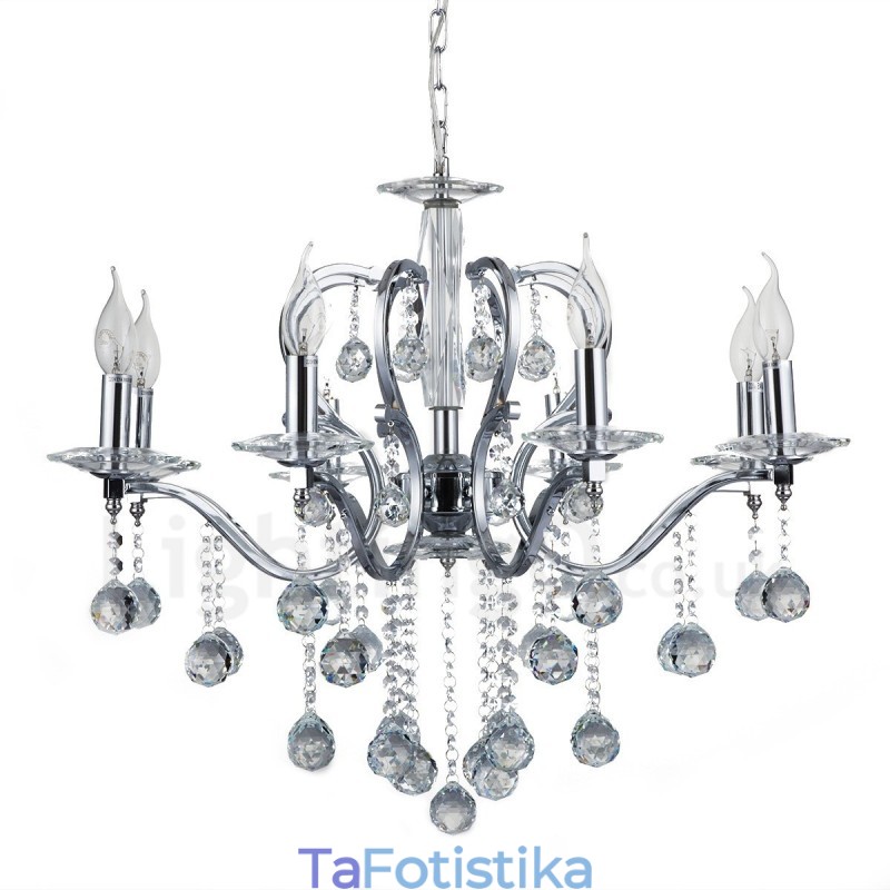 Πολυέλαιος Chrome Elegant Crystal Candle