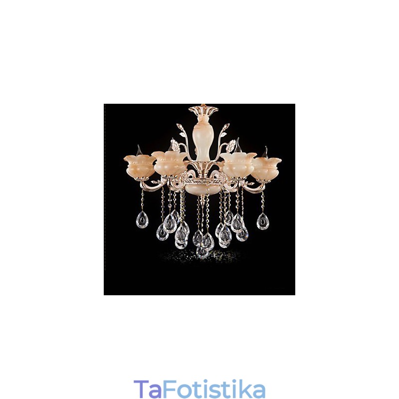 Κρεμαστό φωτιστικό Jade Crystal Candle Style Chandelier