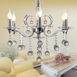 Πολυέλαιος Chrome Elegant Crystal Candle