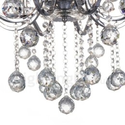 Πολυέλαιος Chrome Elegant Crystal Candle