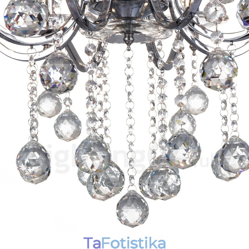 Πολυέλαιος Chrome Elegant Crystal Candle