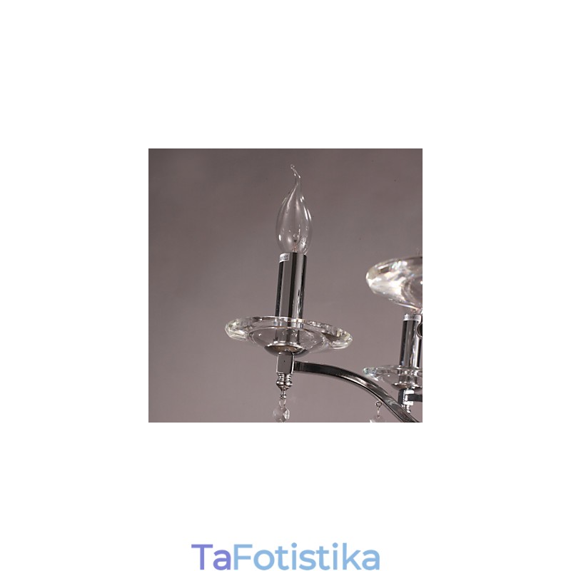Πολυέλαιος Chrome Elegant Crystal Candle