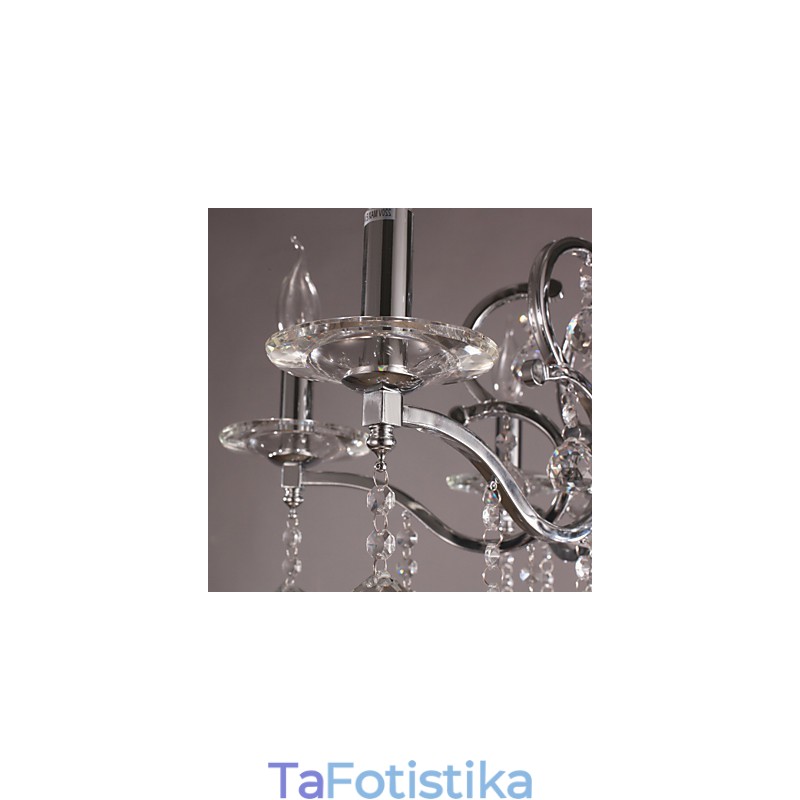 Πολυέλαιος Chrome Elegant Crystal Candle