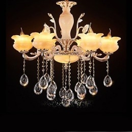 Κρεμαστό φωτιστικό Jade Crystal Candle Style Chandelier