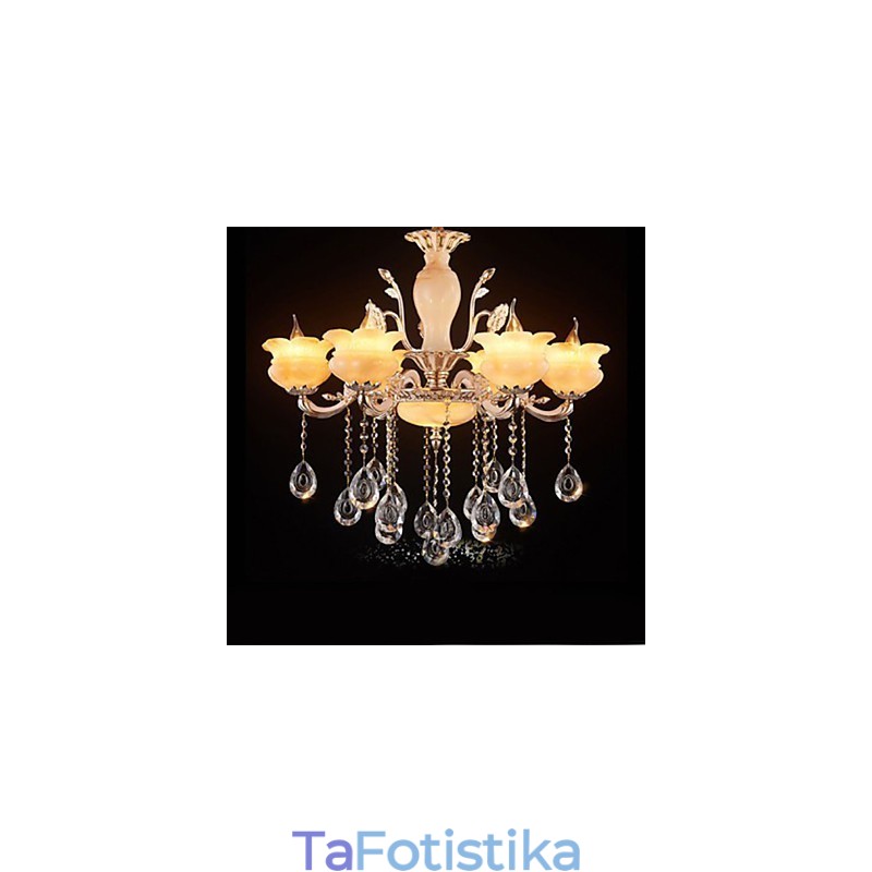 Κρεμαστό φωτιστικό Jade Crystal Candle Style Chandelier
