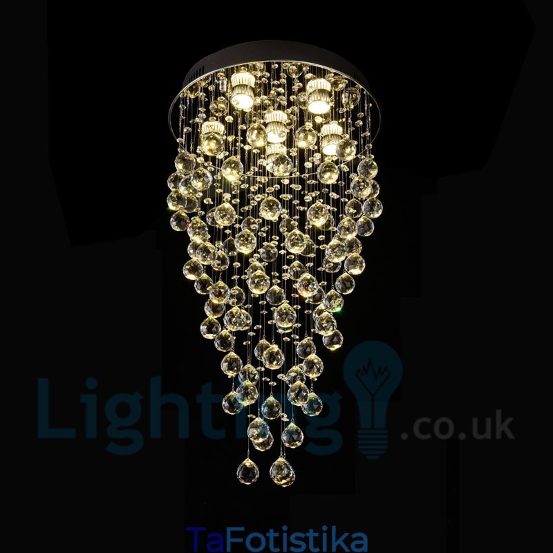 Φωτιστικό οροφής 6 ελαφρύ μοντέρνο K9 Crystal Round Flush Mount