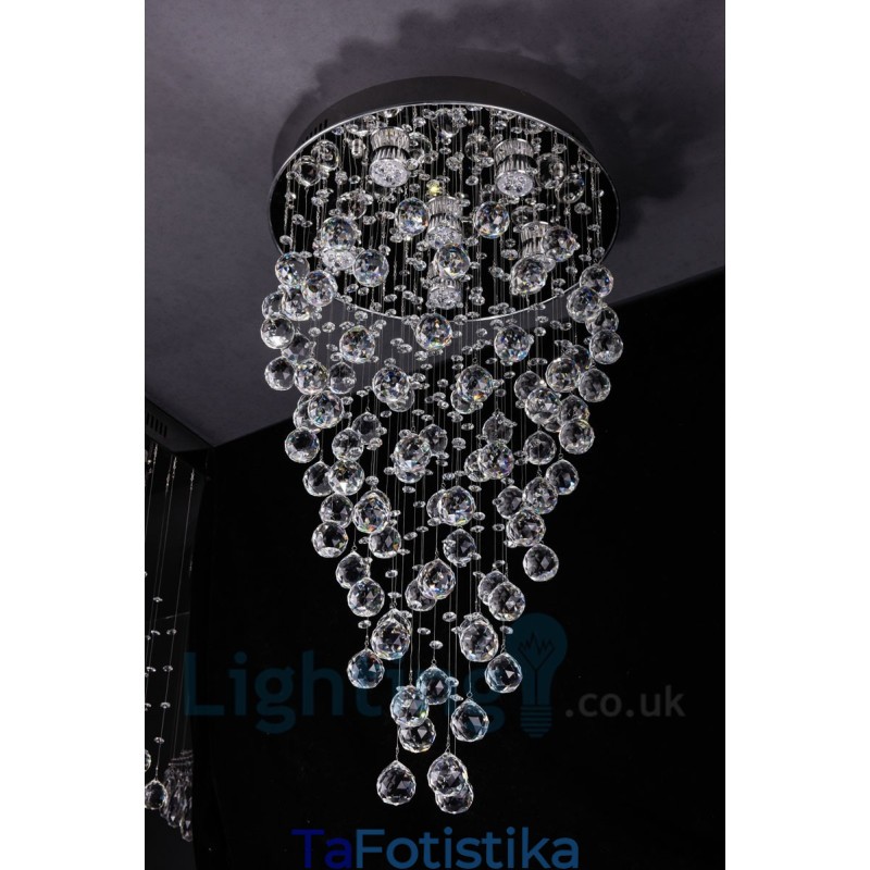 Φωτιστικό οροφής 6 ελαφρύ μοντέρνο K9 Crystal Round Flush Mount