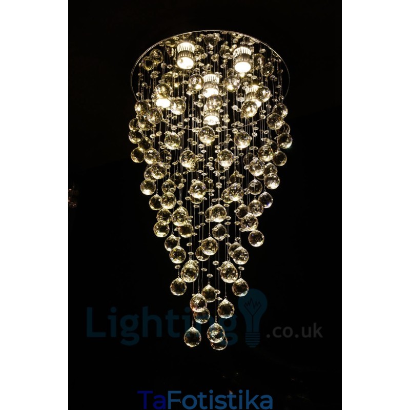 Φωτιστικό οροφής 6 ελαφρύ μοντέρνο K9 Crystal Round Flush Mount