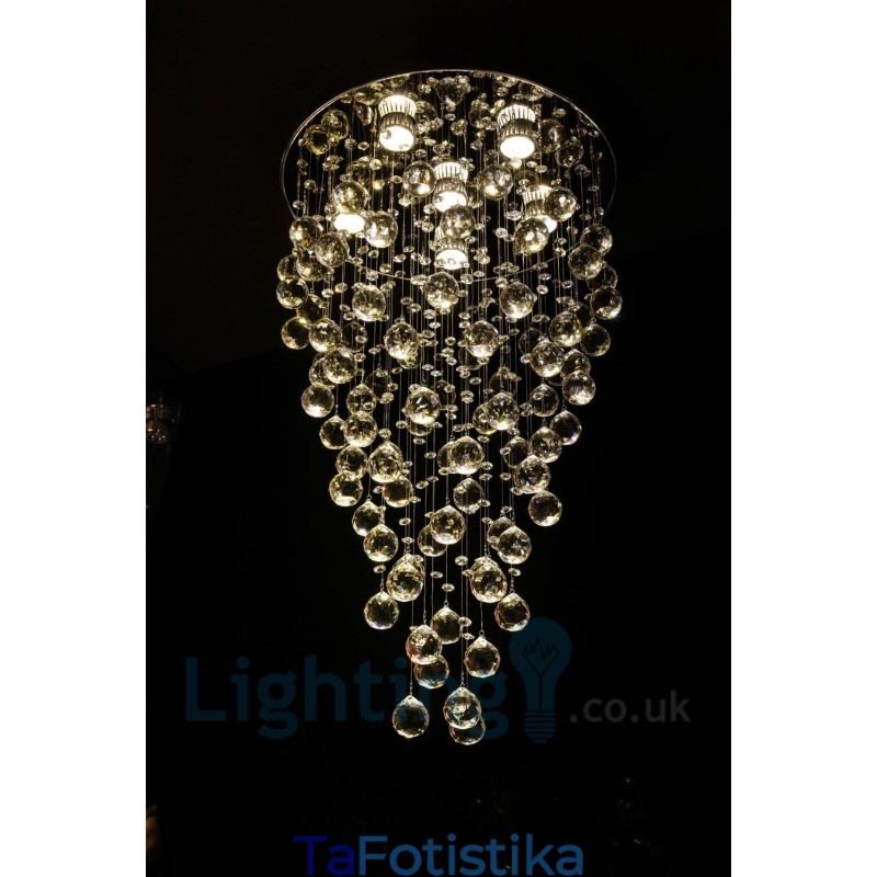 Φωτιστικό οροφής 6 ελαφρύ μοντέρνο K9 Crystal Round Flush Mount