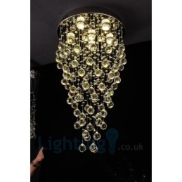 Φωτιστικό οροφής 6 ελαφρύ μοντέρνο K9 Crystal Round Flush Mount