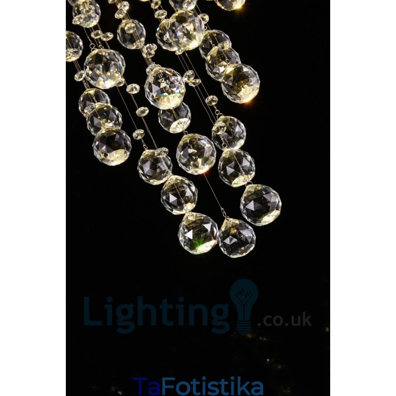 Φωτιστικό οροφής 6 ελαφρύ μοντέρνο K9 Crystal Round Flush Mount