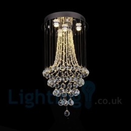 Φωτιστικό οροφής 4 ελαφρύ μοντέρνο K9 Crystal Round Flush Mount