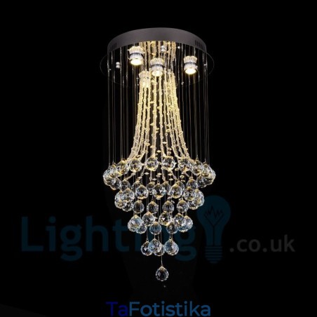 Φωτιστικό οροφής 4 ελαφρύ μοντέρνο K9 Crystal Round Flush Mount Φωτιστικό οροφής 4 ελαφρύ μοντέρνο K9 Crystal Round Flush Mount