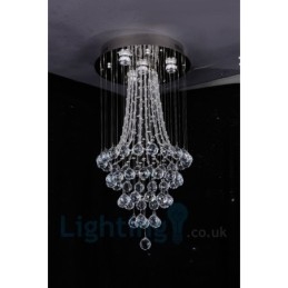 Φωτιστικό οροφής 4 ελαφρύ μοντέρνο K9 Crystal Round Flush Mount