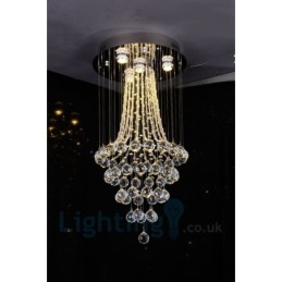 Φωτιστικό οροφής 4 ελαφρύ μοντέρνο K9 Crystal Round Flush Mount
