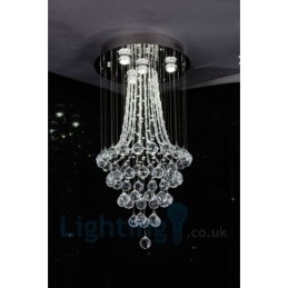 Φωτιστικό οροφής 4 ελαφρύ μοντέρνο K9 Crystal Round Flush Mount