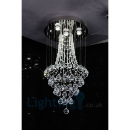 Φωτιστικό οροφής 4 ελαφρύ μοντέρνο K9 Crystal Round Flush Mount