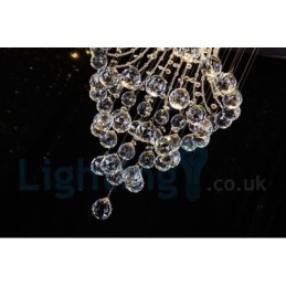 Φωτιστικό οροφής 4 ελαφρύ μοντέρνο K9 Crystal Round Flush Mount