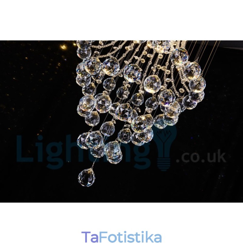 Φωτιστικό οροφής 4 ελαφρύ μοντέρνο K9 Crystal Round Flush Mount