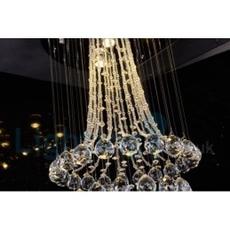 Φωτιστικό οροφής 4 ελαφρύ μοντέρνο K9 Crystal Round Flush Mount