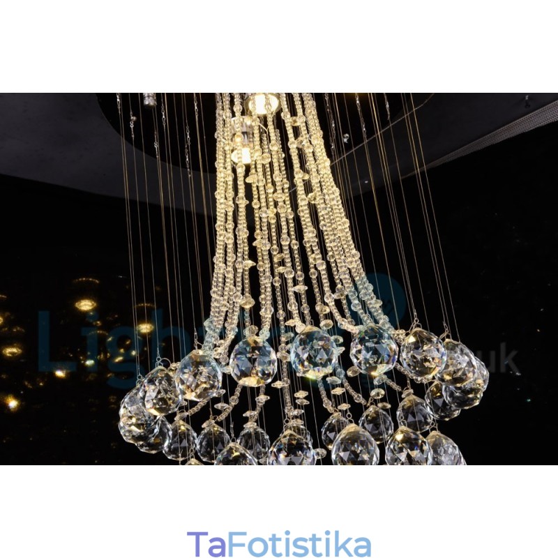 Φωτιστικό οροφής 4 ελαφρύ μοντέρνο K9 Crystal Round Flush Mount