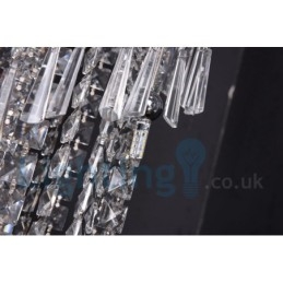4 x GU10 + 8 x G4 150 CM Long Crystal Drop Light Μοντέρνο K9 Crystal Στρογγυλό Φωτιστικό Οροφής