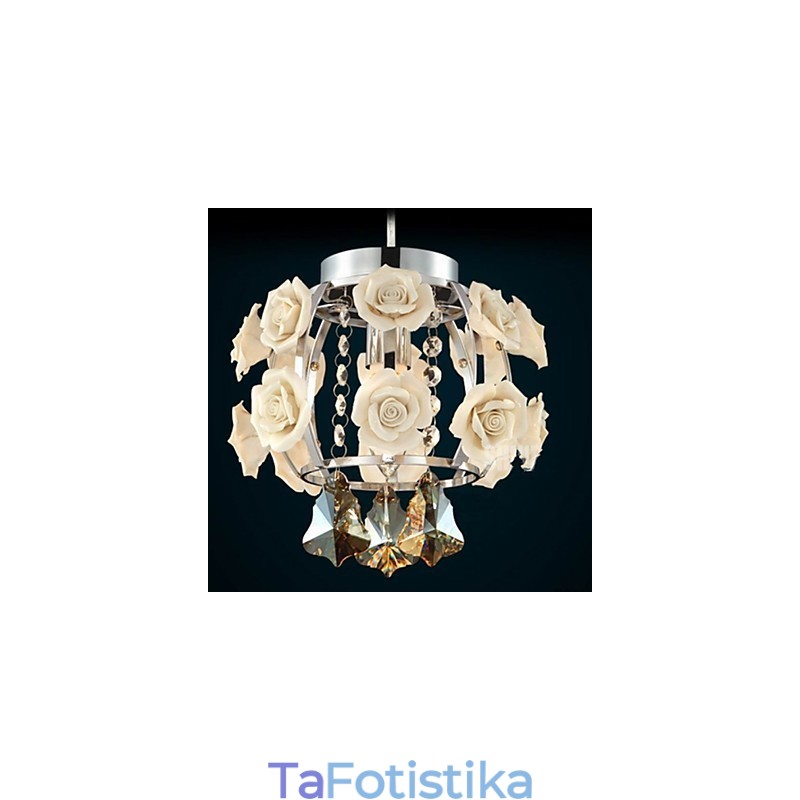 Chandelier Crystal Modern Contemporary Lantern Metal 1 Light