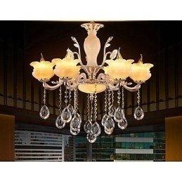 Κρεμαστό φωτιστικό Jade Crystal Candle Style Chandelier