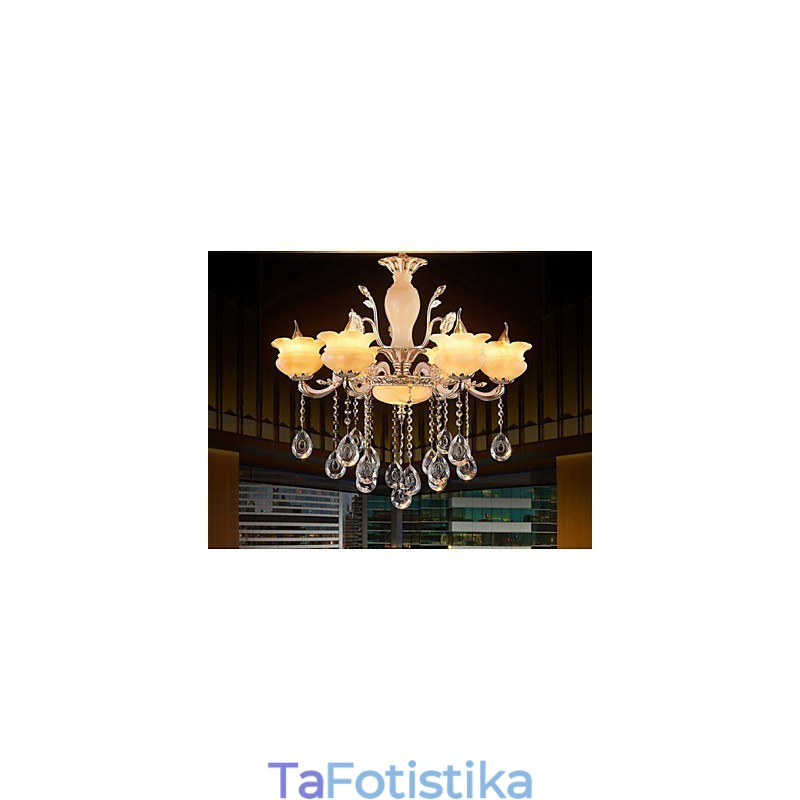 Κρεμαστό φωτιστικό Jade Crystal Candle Style Chandelier