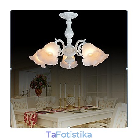 Flush Mount Five Lights White European Retro Classic Flush Mount Five Lights White European Retro Classic
