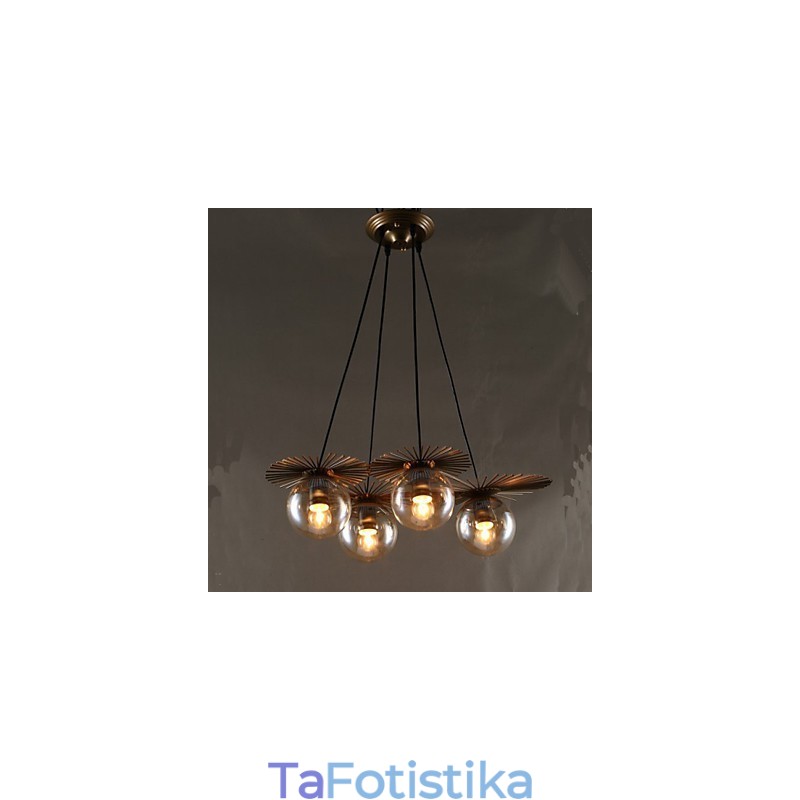 Πολυέλαιος από γυαλί τέχνης Στρογγυλή φασολάδα