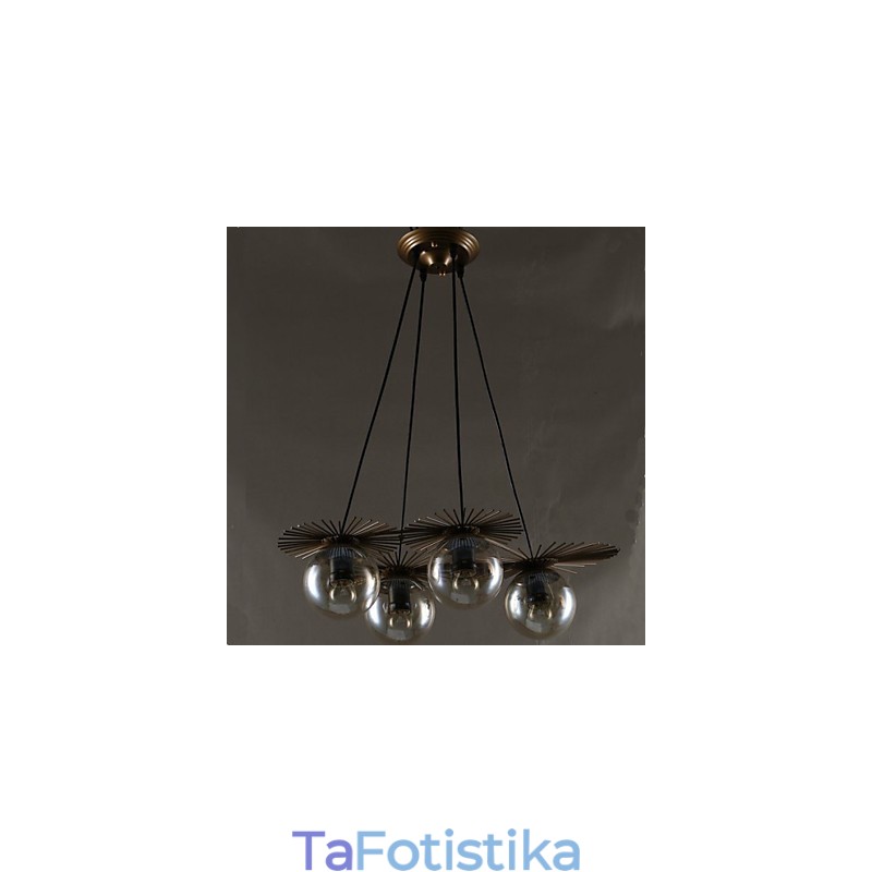 Πολυέλαιος από γυαλί τέχνης Στρογγυλή φασολάδα