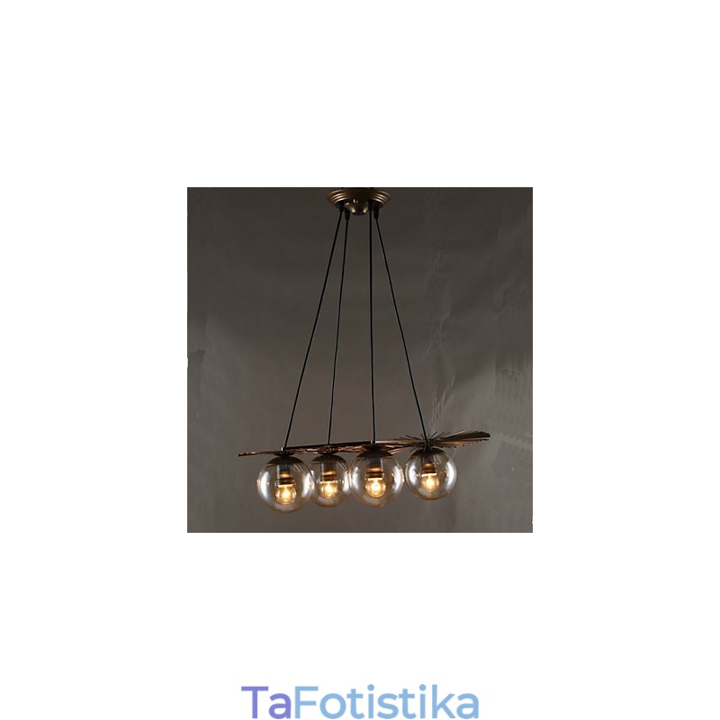 Πολυέλαιος από γυαλί τέχνης Στρογγυλή φασολάδα