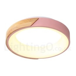 Dimmable Multi Colors στρογγυλό ξύλινο φωτιστικό οροφής με ακρυλικό φωτιστικό οροφής σκανδιναβικού στυλ