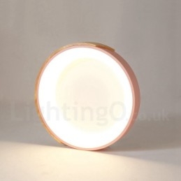 Dimmable Multi Colors στρογγυλό ξύλινο φωτιστικό οροφής με ακρυλικό φωτιστικό οροφής σκανδιναβικού στυλ
