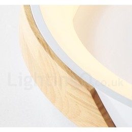 Dimmable Multi Colors στρογγυλό ξύλινο φωτιστικό οροφής με ακρυλικό φωτιστικό οροφής σκανδιναβικού στυλ