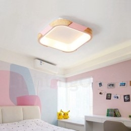 Dimmable Multi Colors τετράγωνο ξύλινο φωτιστικό οροφής με ακρυλικό φωτιστικό οροφής σκανδιναβικού στυλ