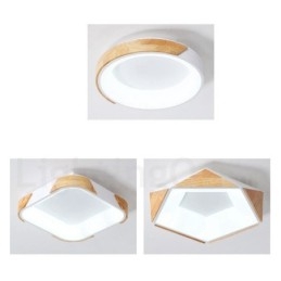 Dimmable Multi Colors τετράγωνο ξύλινο φωτιστικό οροφής με ακρυλικό φωτιστικό οροφής σκανδιναβικού στυλ