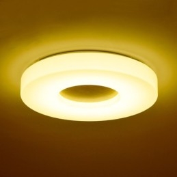 Dimmable Εξαιρετικά λεπτό στρογγυλό ξύλινο φωτιστικό οροφής με ακρυλικό φωτιστικό οροφής σκιάστρου σκανδιναβικού στυλ