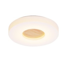 Dimmable Εξαιρετικά λεπτό στρογγυλό ξύλινο φωτιστικό οροφής με ακρυλικό φωτιστικό οροφής σκιάστρου σκανδιναβικού στυλ