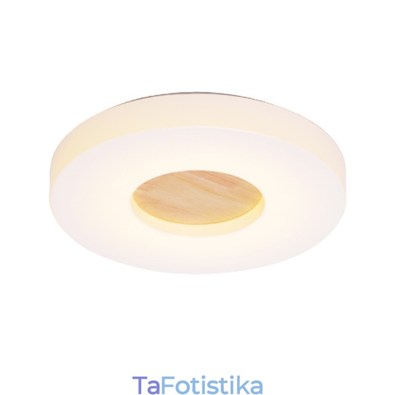 Dimmable Εξαιρετικά λεπτό στρογγυλό ξύλινο φωτιστικό οροφής με ακρυλικό φωτιστικό οροφής σκιάστρου σκανδιναβικού στυλ