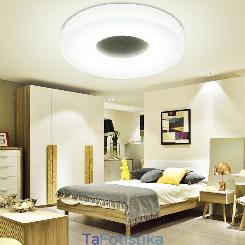 Dimmable Εξαιρετικά λεπτό στρογγυλό ξύλινο φωτιστικό οροφής με ακρυλικό φωτιστικό οροφής σκιάστρου σκανδιναβικού στυλ