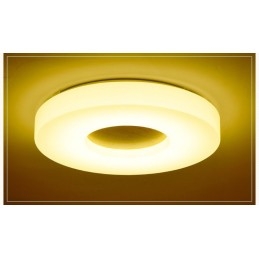 Dimmable Εξαιρετικά λεπτό στρογγυλό ξύλινο φωτιστικό οροφής με ακρυλικό φωτιστικό οροφής σκιάστρου σκανδιναβικού στυλ