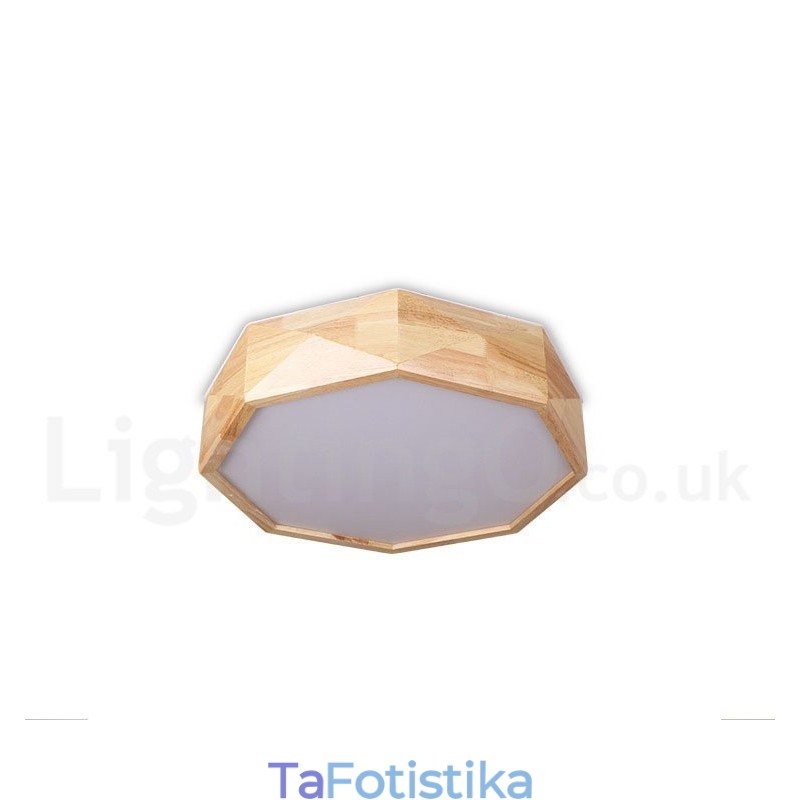 Ξύλινο φωτιστικό οροφής με ρυθμιζόμενο φωτιστικό οροφής με ακρυλικό φωτιστικό οροφής σκανδιναβικού στυλ