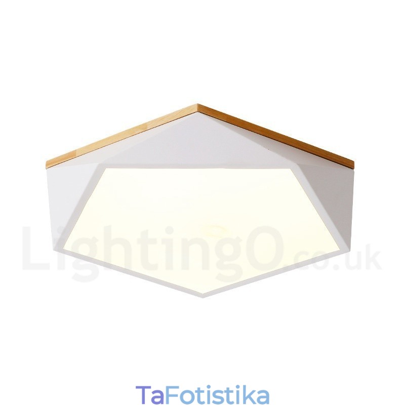 Dimmable Macaron Multi Colors Ξύλινο φωτιστικό οροφής με ακρυλικό φωτιστικό οροφής σκανδιναβικού στυλ