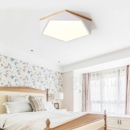 Dimmable Macaron Multi Colors Ξύλινο φωτιστικό οροφής με ακρυλικό φωτιστικό οροφής σκανδιναβικού στυλ